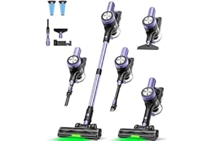 OIRFND Cordless Vacuum Cleaner, 46KPa/500W Stick Vacuum with 55 Mins Runtime, Self-Standing Vacuum Cleaner for Home, LED Display, Anti-Tangle Brush, Rechargeable Vacuum for Pet Hair