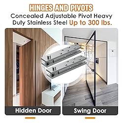 Hidden Door Hinge,Door Pivot Hinges for Hidden Door