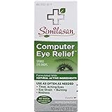 Similasan Computer Eye Relief Eye Drops 0.33 Fluid Ounce, for Temporary Relief from Tired Eyes, Aching Eyes, Eye Strain, Burn