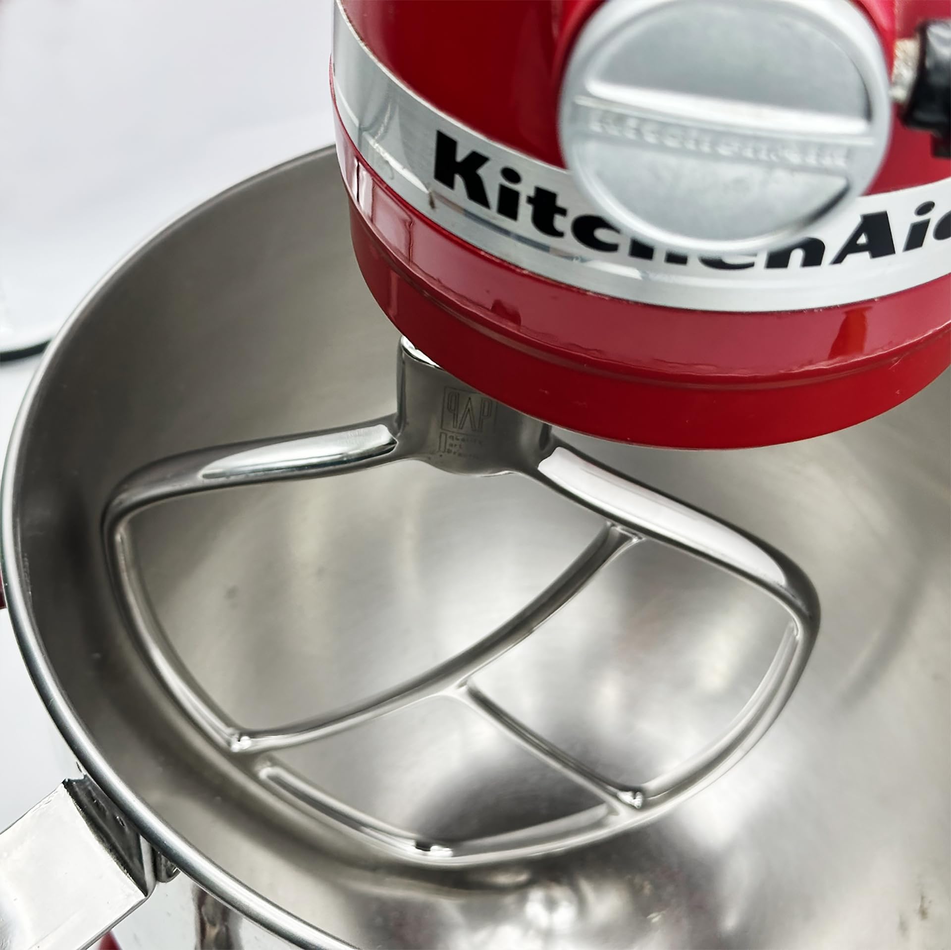 Flat Beater Replacement for KitchenAid 5plus/6 Qt. Bowl-Lift Stand Mixers/Polished 18/8 Stainless Steel Paddle Accessories/No coating/Dishwasher Safe/Replacement for KN256CBT