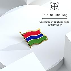 Gambia Flag Lapel Pin - Enamel Metal National Badge