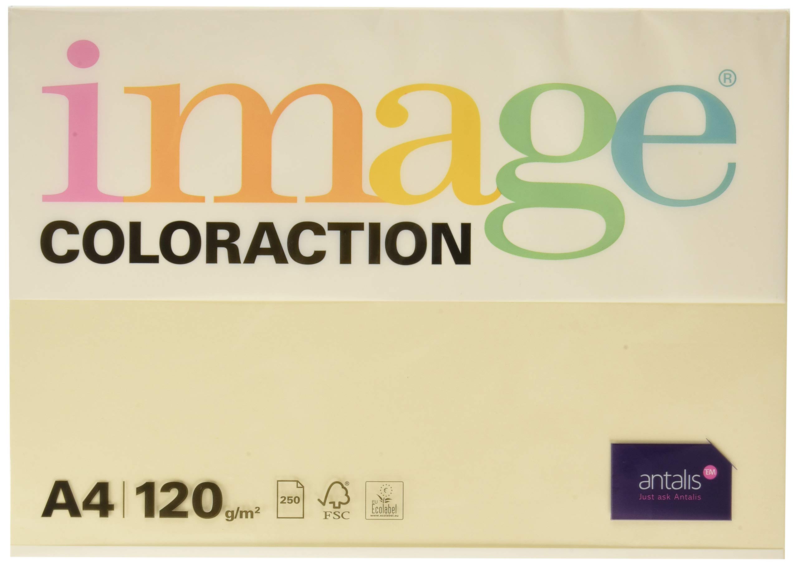 Coloraction Antalis 838A 120S 50 DIN A4 Photocopying Paper 120 g/sqm Dune Cream, 250 sheets
