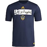 adidas Mens La Galaxy MLS Short Sleeve T-Shirt