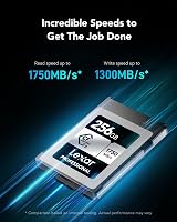 Lexar Professional CFexpress Type B Silver 256GB Card 1750MB/s Read view 2