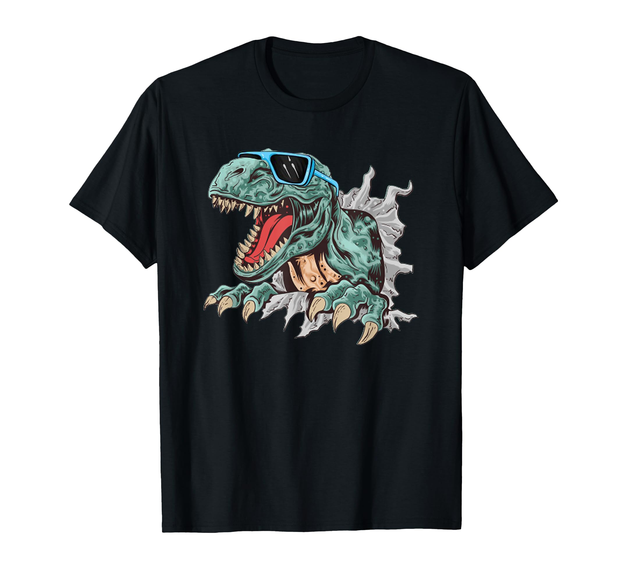 Dinosaur with Glasses T-rex Dinosaur T-Shirt