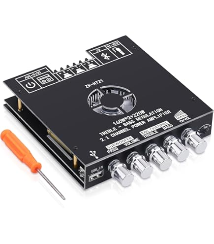 Amazon.com: ZK-MT21S 2.1 Channel Audio Amplifier Module Subwoofer
