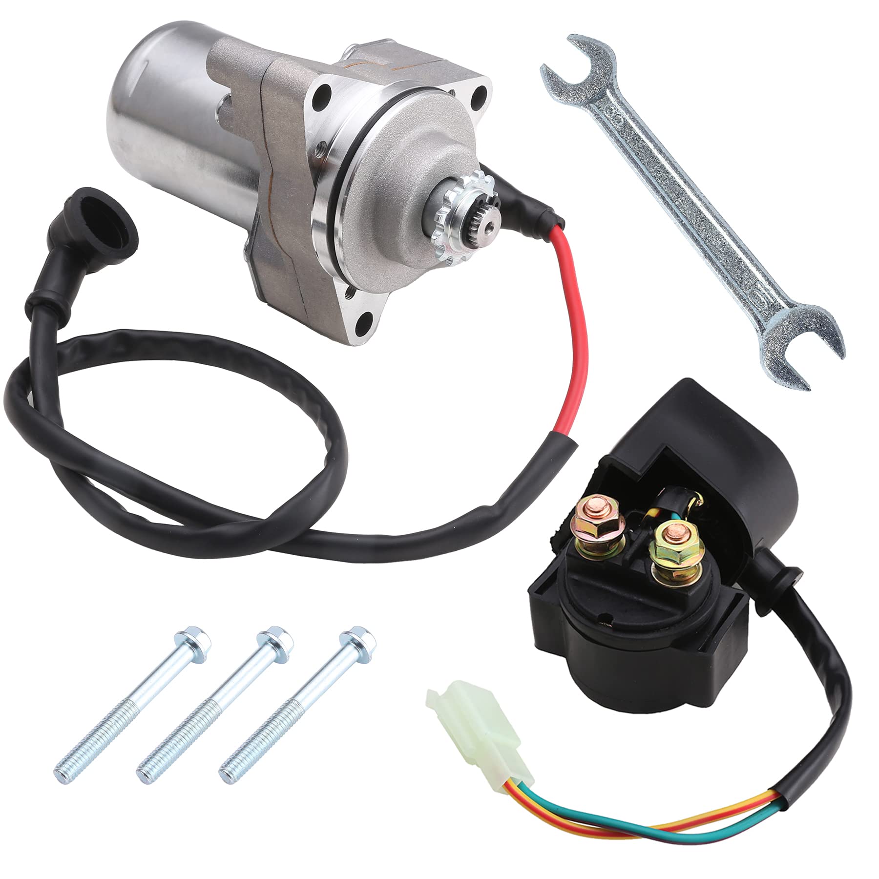 Photo 1 of Stylemafia 3 Bolt Starter Motor Starter Solenoid Relay fit for 50cc 70 cc 90cc 100cc 110cc 125cc 4 Stroke Quad Wheelers ATVs Taotao SSR Roketa Go Karts Pit Bike Jonway SunL Dune Buggy Coolster