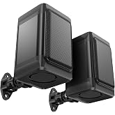 Saiyin Outdoor Indoor Speakers, 6&Omega; Wall Speakers for Patio Garage | Passive Bass Radiator, IP65 Waterproof, Wall-mountable, Includes Adjustable Bracket, Speaker Wires NOT Included