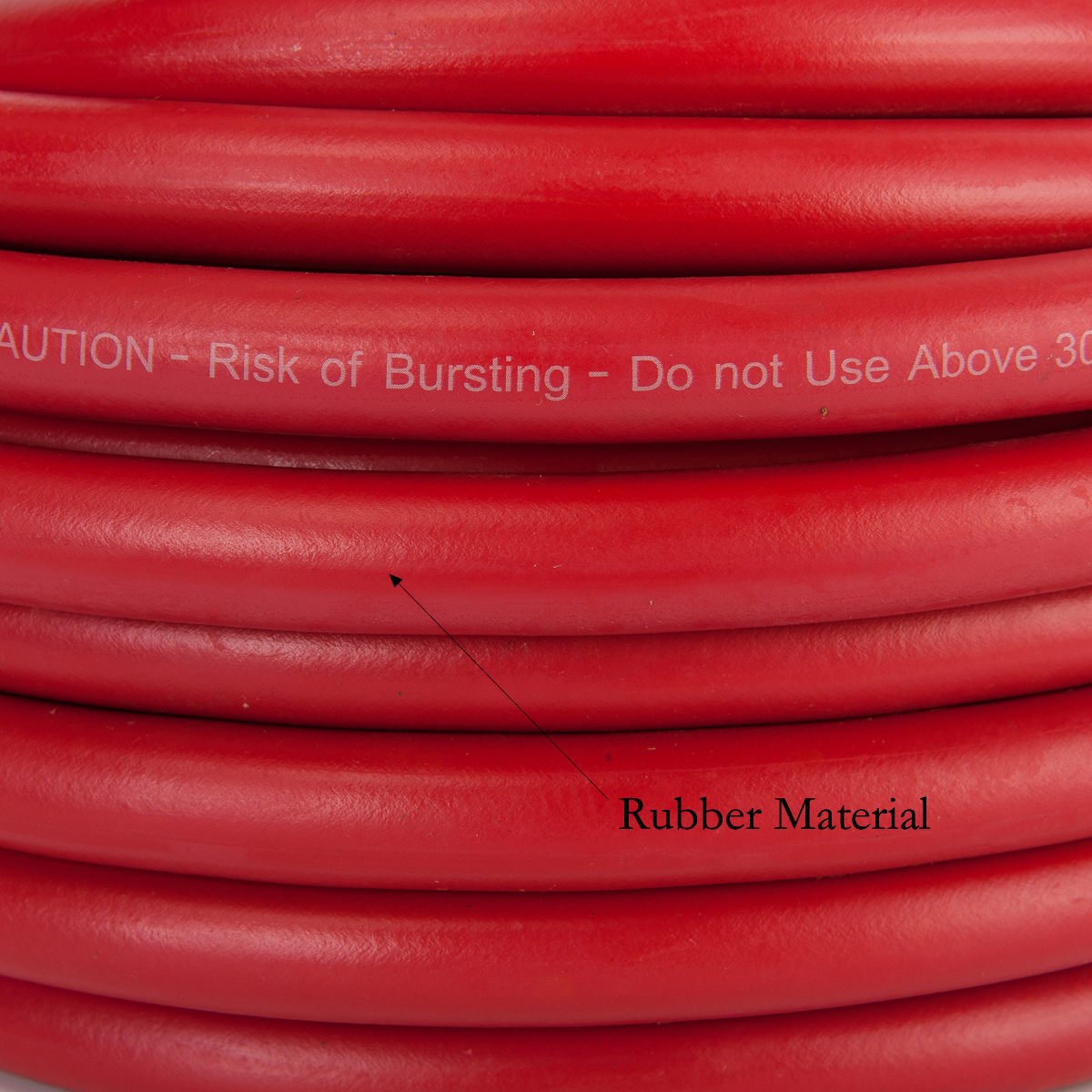 MNPT Brass Ends Red Air Hose 300PSI Rubber 3/8 in.x 50 ft With 1/4 in
