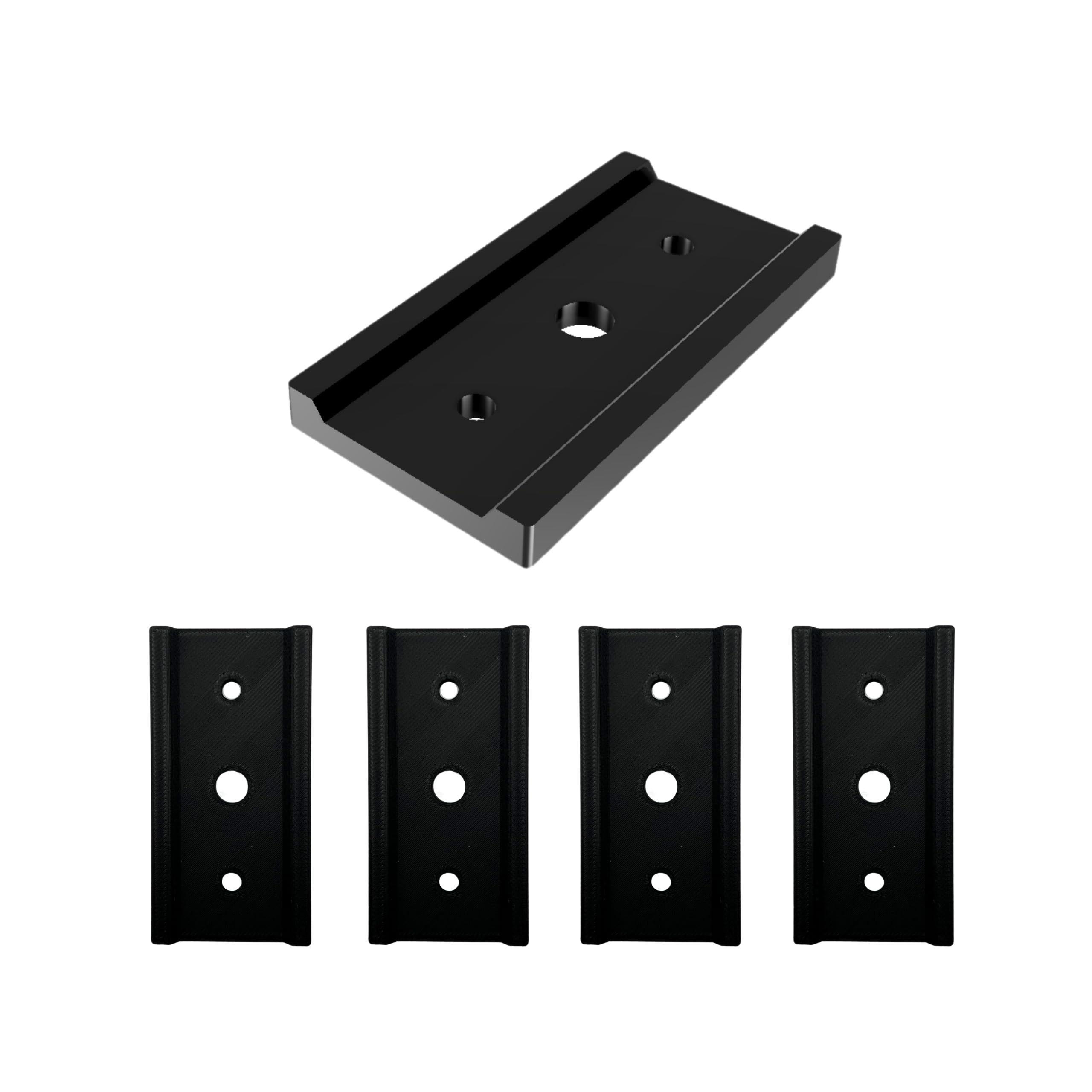 3DHerb Pack of 5 Underlay Pads for VW T5 T6 T6.1 Profile Rails e.g. for Multiflex Board or Furniture Multivan Transporter California Guide Holder Interior Accessories