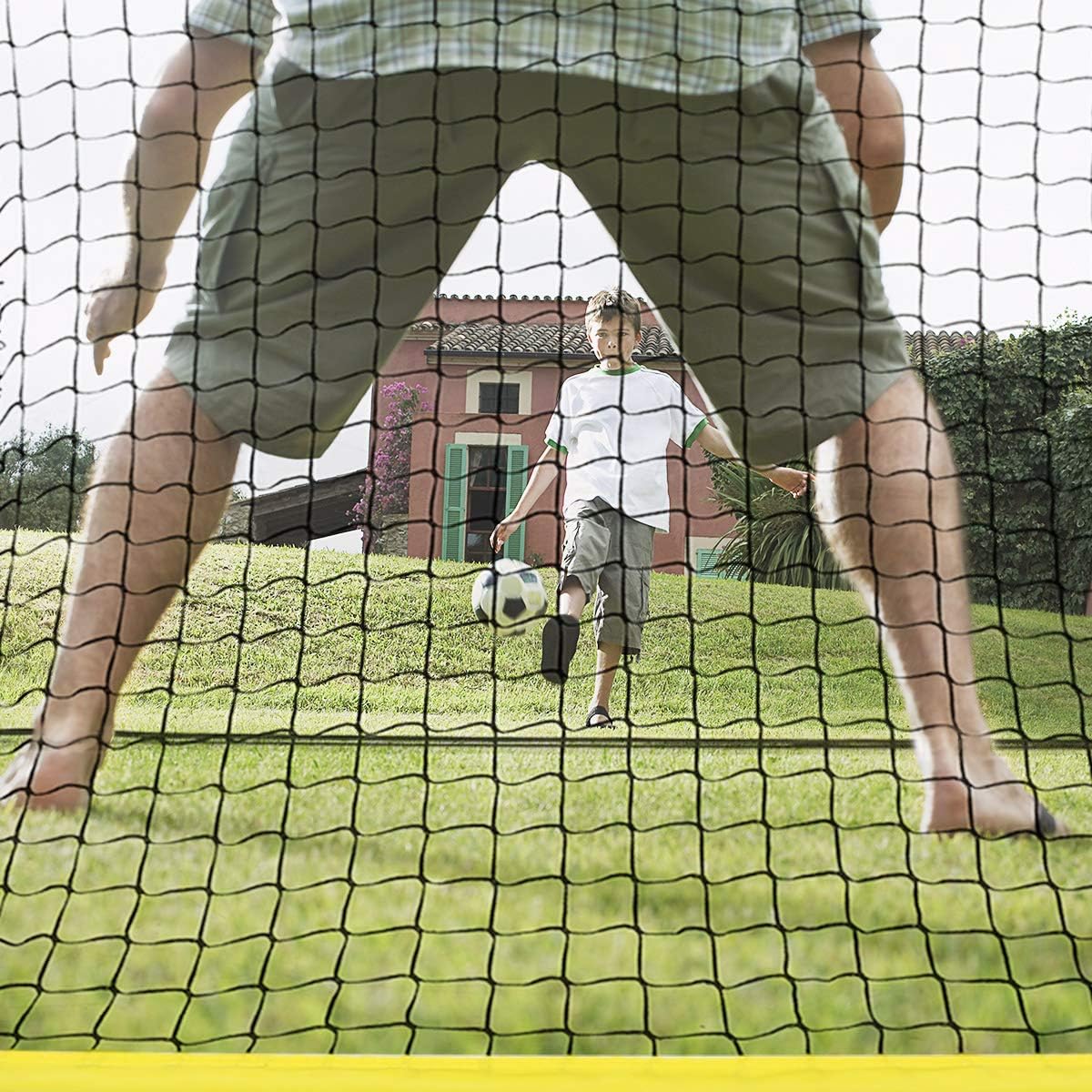 WEKEFON Soccer Goal Portable Soccer Nets for Backyard Outdoor Training and Games Goals for Kids with Carrying Bag, Fiberglass Poles, Sets of 2 : Sports & Outdoors