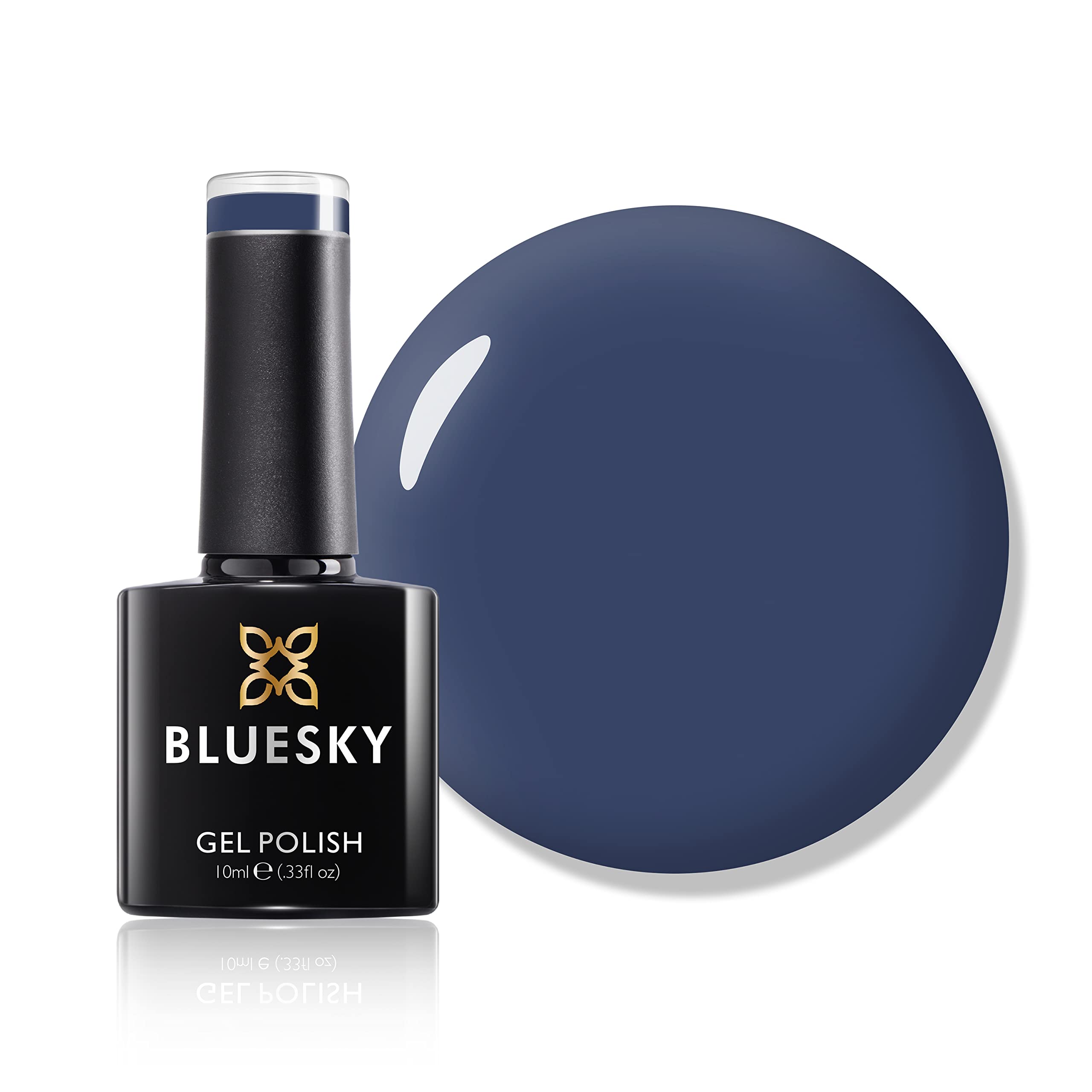Bluesky Gel Nail Polish, Craft Culture Collection, Denim Patch 80627, Dark Blue, Long Lasting, Chip Resistant, 10 ml (Requires Drying Under UV LED Lamp)