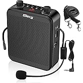 Portable Voice Amplifier, Giecy 30W 2800mAh Bluetooth Rechargeable Personal Voice Amplifier with Microphone Headset, PA System Speaker for Multiple Locations Classroom, Meetings and Outdoors