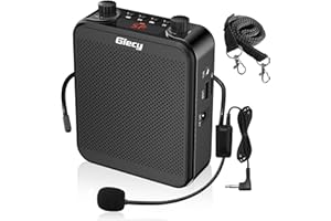 Portable Voice Amplifier, Giecy 30W 2800mAh Bluetooth Rechargeable Personal Voice Amplifier with Microphone Headset, PA System Speaker for Multiple Locations Classroom, Meetings and Outdoors