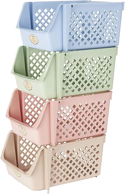 SODIAL Caja de Almacenamiento Apilable, Adecuada para ...