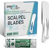 DermaTwist 10R Blades Dermaplaning 100-Pack Sterile Dermaplaning Razors for Women Face â 10R Dermaplane Blades for face