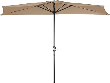 patio half umbrella with base