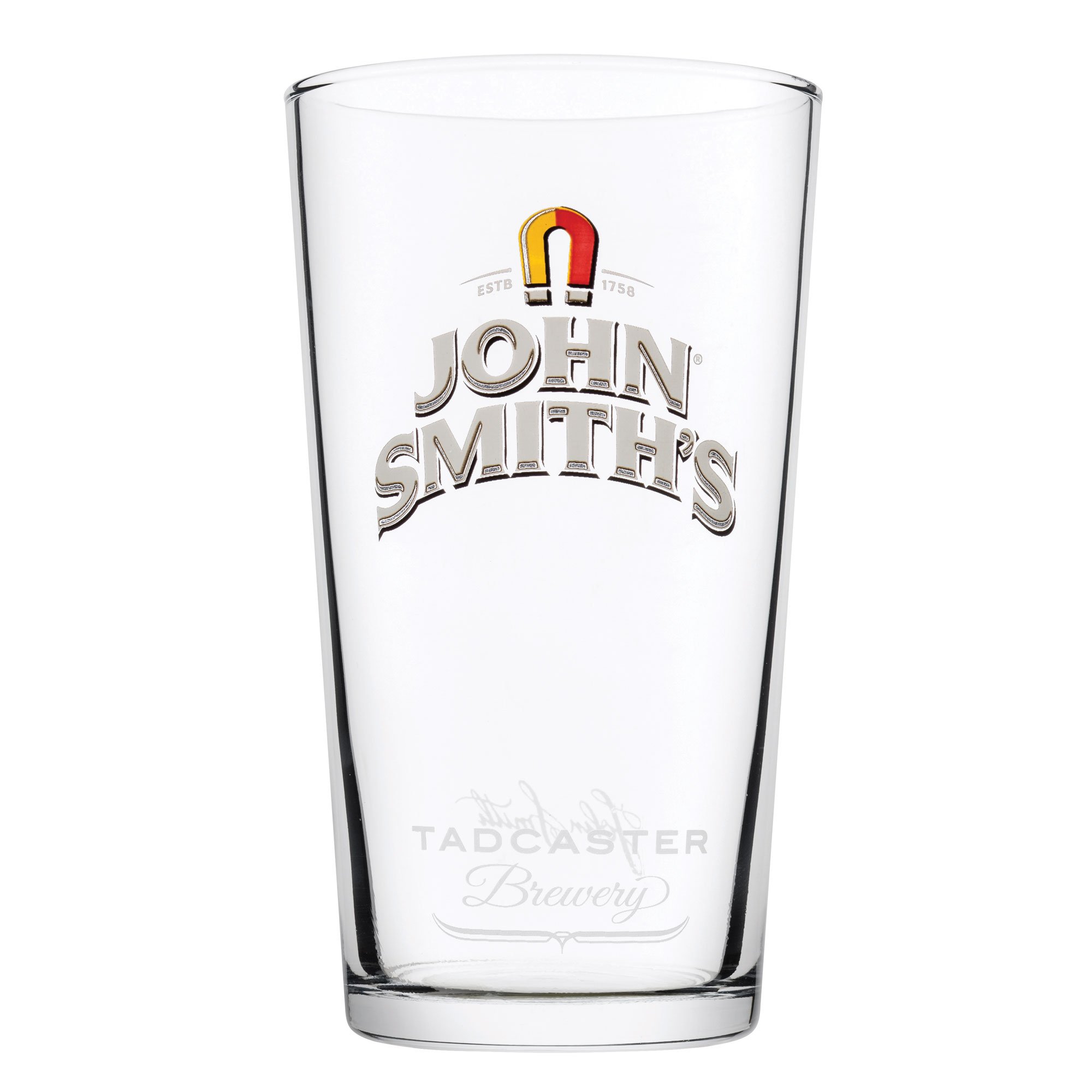 John Smith's Pint Glasses. JOHN SMITHS EXTRA SMOOTH PINT GLASS CE 20oz / 568ml