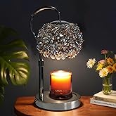 VXUNLIOR Luxury Candle Warmer Lamp with Crystal Gemstone Shade & Color-Changing Premium Base - Adjustable LED Wax Melt Warmer for Home Decor