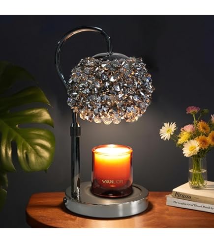 Chauffe Bougie WYghyronic Lampe Chauffe-bougie Avec Minuterie Et Intensité Variable 4 Candle Warmer