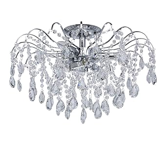 Demarkt 464017306 Crystal Chandelier Ceiling Lights Metal Baroque