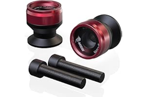 MZS 10MM Swingarm Spools - Universal M10 x 1.25 and M10 X1.5 Motorcycle Sliders Stand CNC Red Compatible with EX250 EX300 EX650 Z1000SX Z750 Z1000 ZX6R ZX7R ZX10R ZX12R ZX14R ZZR600 EN650 ER-6N FZR
