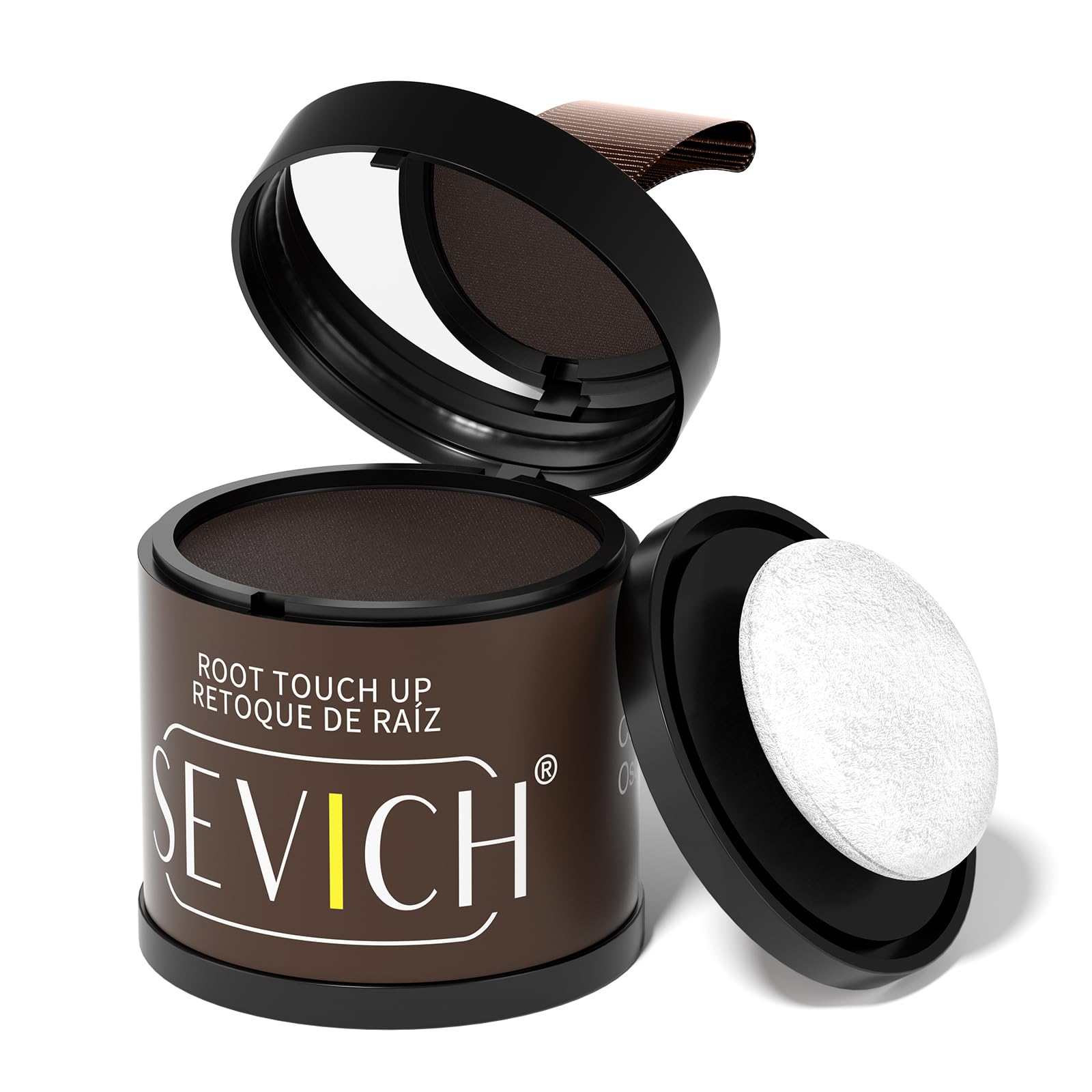Sevich Hairline Powder 10g Large Capacity,Instantly Conceals Hair Loss,Root Touch up Powder,Hair Shadow Toppers for Women & Men Thinning Gray Hair,48H Makeup Lasting,1 Box = 2.5 Boxes,Dark Brown