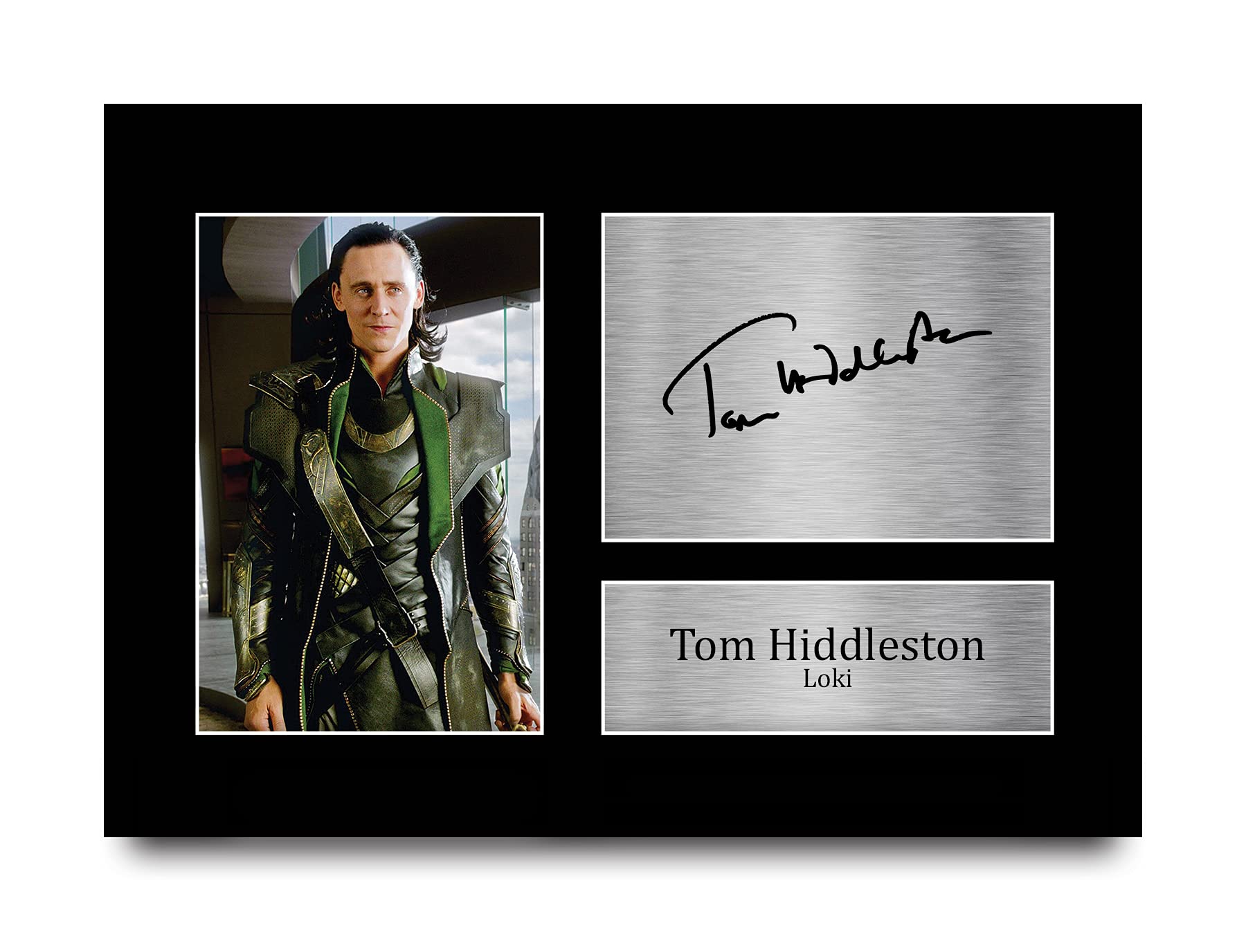 HWC Trading A4 Tom Hiddleston Avengers Loki Avengers Loki Gifts Printed Signed Autograph Picture for TV Show Fans - A4