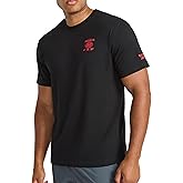 Reebok Mens Small Logo Crewneck T-Shirt, Standard Fit, Lightweight Cotton-Poly Jersey Fabric