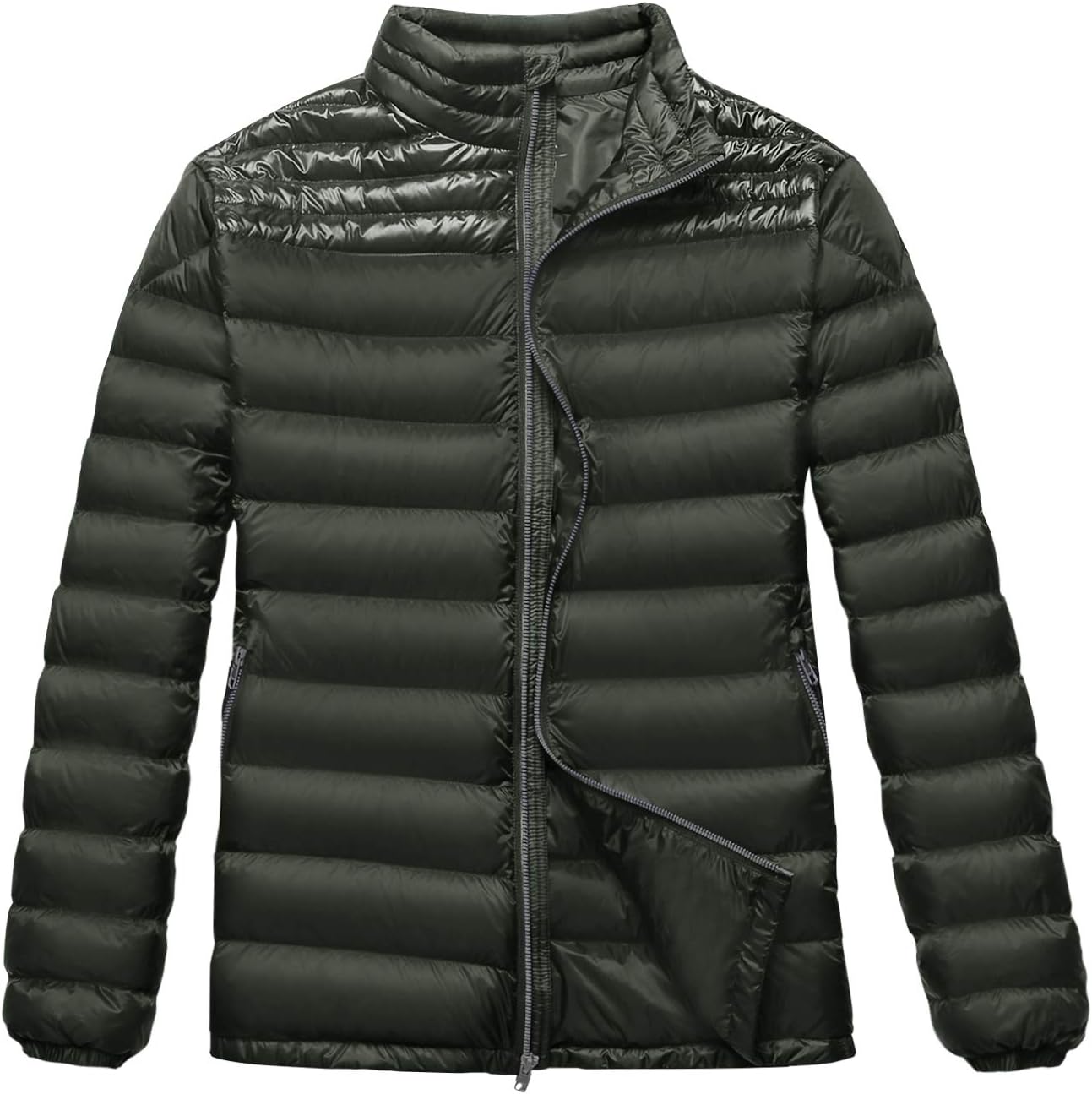 TAK Men's Puffer Down Jacket Packable Ultra Light Coat