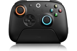 NARGOS 8BitDo Ultimate 2 Wireless Controller, Game Gamepad for PC Android Steam Deck with TMR Joysticks, Switchable Hall Effect/Tactile Triggers, RGB Fire Ring, PC Steam Gamer Gift