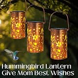 TickTime Hummingbird Solar Lantern Outdoor Garden Copper Dragonfly 7.1in view 8