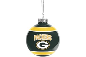FOCO NFL Glass Ball Ornament - Limited Edition Christmas Ball Ornament - Show Your Team Spirit with Officially Licensed Fan Gear (Green Bay Packers)