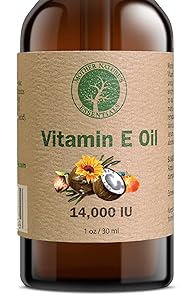 Vitamin E Oil Organic and Natural by Mother Nature's Essentials Highest Quality Vitamin E Oil d-alpha-tocopherol, WildCrafted Coconut Oil, Organic Jojoba, Natural Vitamin C. 1 Ounce.