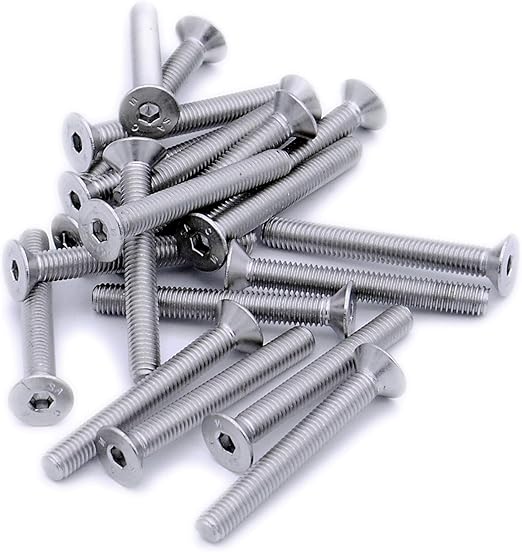 M4 (4mm x 50mm) Hex Socket Countersunk Machine Screw (Bolt) Stainless