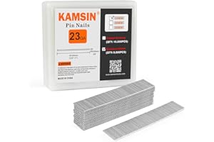 KAMSIN P612SS 23 Gauge Pin Nails 1/2-Inch(12mm) Headless Pins for Pin Nailer - Stainless Steel, Ideal for Furniture, Cabinets, Interior Decoration (9,000 PCS)