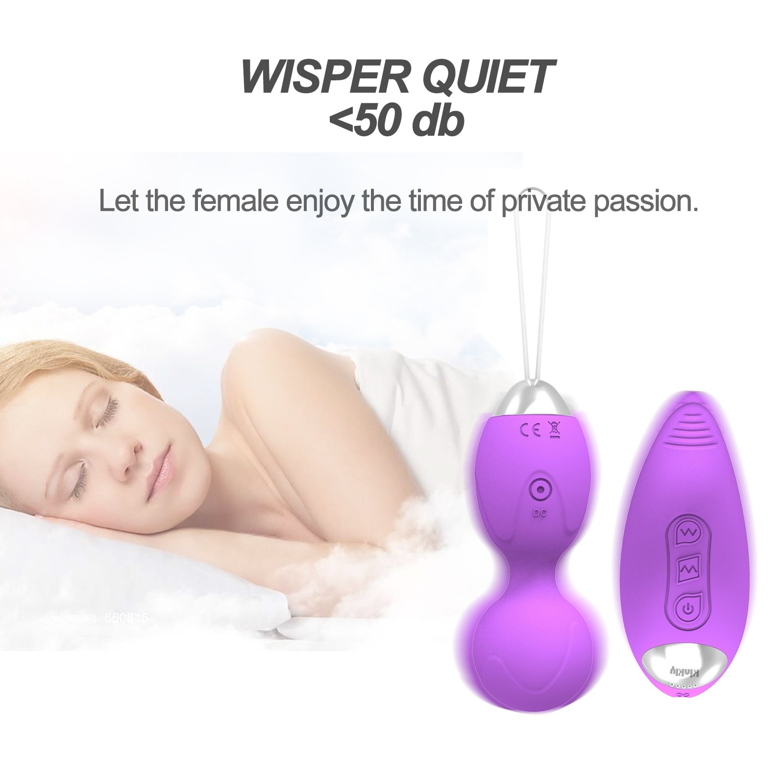 Kegel Exercise Weight Ben Wa Massage Ball with Wireless Remote Controller for Women Bladder Control & Pelvic Floor Exercises