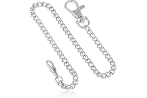 CHARLES-HUBERT PARIS Charles-Hubert, Paris 3548-W Stainless Steel Pocket Watch Chain