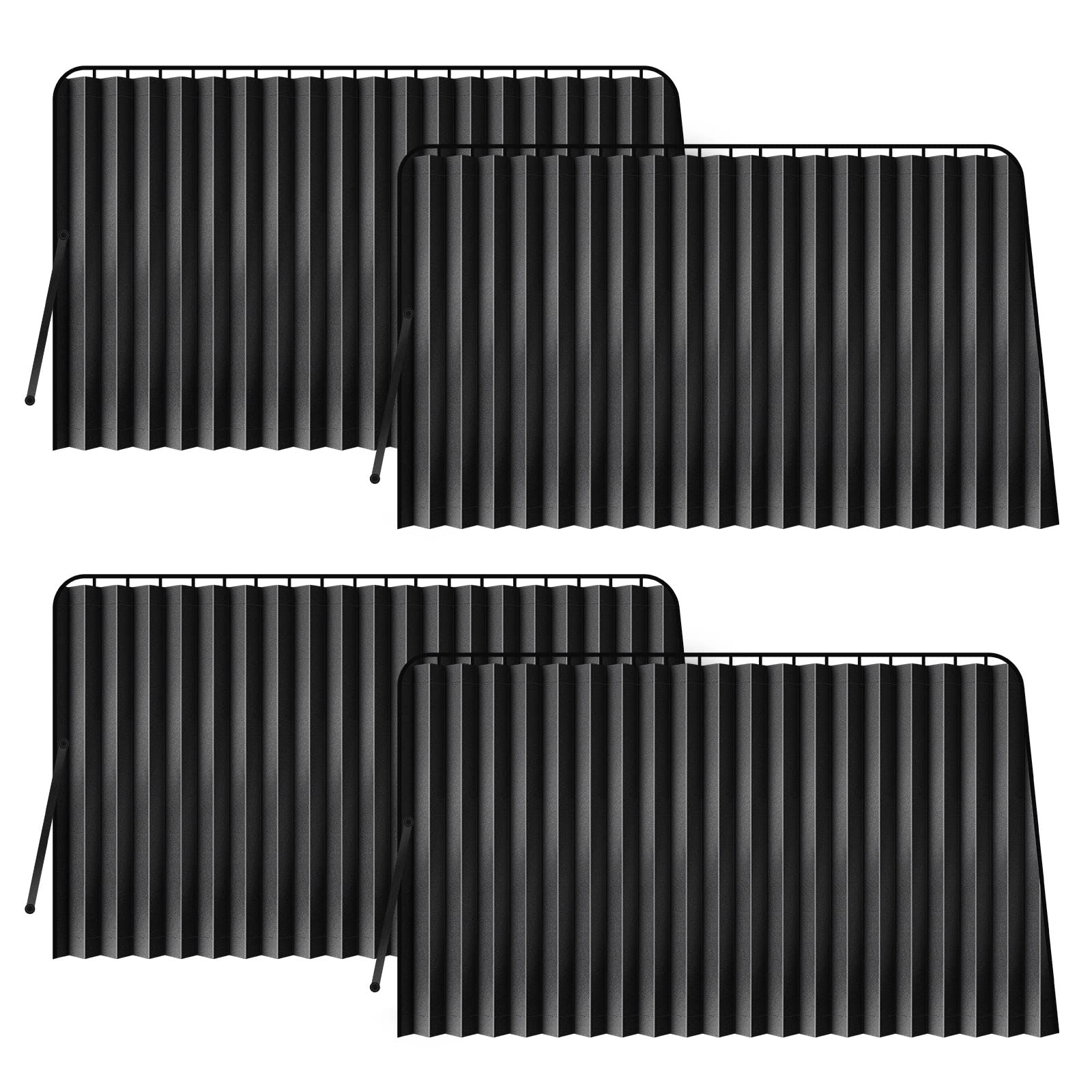 ZATOOTO Car Side Window Sunshade, Magnetic Blackout Window Shade for Baby, Privacy Car Curtains with UV Protection, 4PCS Black