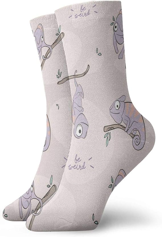 Calcetines, dibujos animados dibujados a mano Iguana Sport Athletic