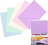 Pukka Pad Pukka Post Gummed Envelopes 25 Pack 100GSM 114x162mm C6 Pastels