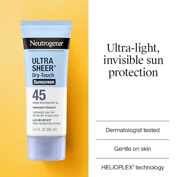 NEUTROGENA ULTRA SHEER DRY-TOUCH SPF 45 SUNSCREEN LOTION, TWO, TWO 3 FL. OZ