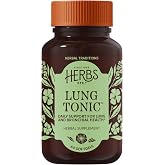 Herbs Etc, Lung Tonic, 60 Softgels | Daily Herbal Supplement with Organic Mullein Leaf, Horehound Herb, Grindelia Flower for Clear Breathing &amp; Respiratory Health
