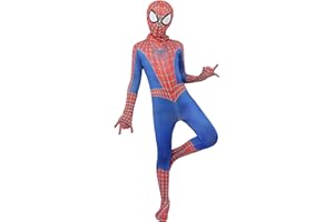 Almce Superhero Costume Kids Halloween Cosplay Bodysuit 3D Style Jumpsuit for Boys