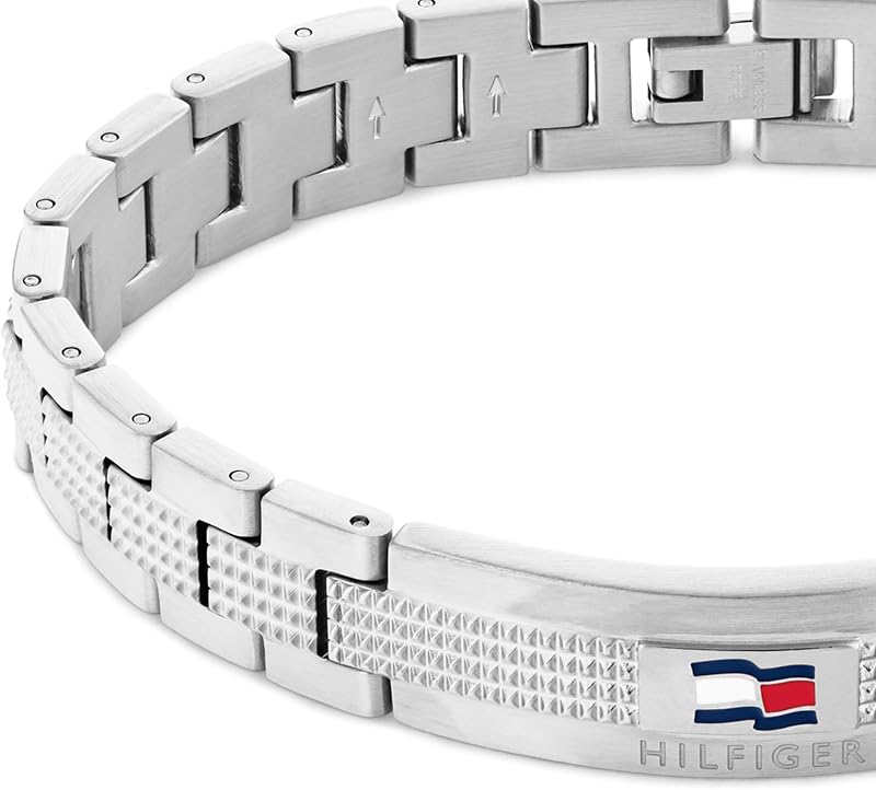 Jewelry Bracciale a Maglie da Uomo in Acciaio Inossidabile - Disponibile in Argento o Nero — foto 2 di 5