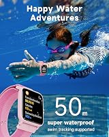 Kids Smart Watch 1.5" HD Touch Pedometer Heart Rate 5ATM Waterproof view 4