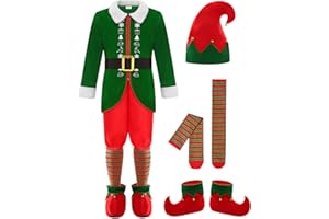 Gorkonpy Elf Costume for Boys Kids Christmas Boy Elf Costume Outfit