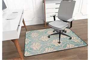 PLACOOT Heavy Duty Office Chair Mat for Carpet and Hardwood Floor Bohemian Desk Chair Mat Rug 36'' x 48'' Jacquard Woven Surface Floor mats for Office Home
