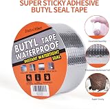 TAPEBEAR Butyl Tape for Roof and Leak Repair 2in x 16ft Silver Aluminum view 2