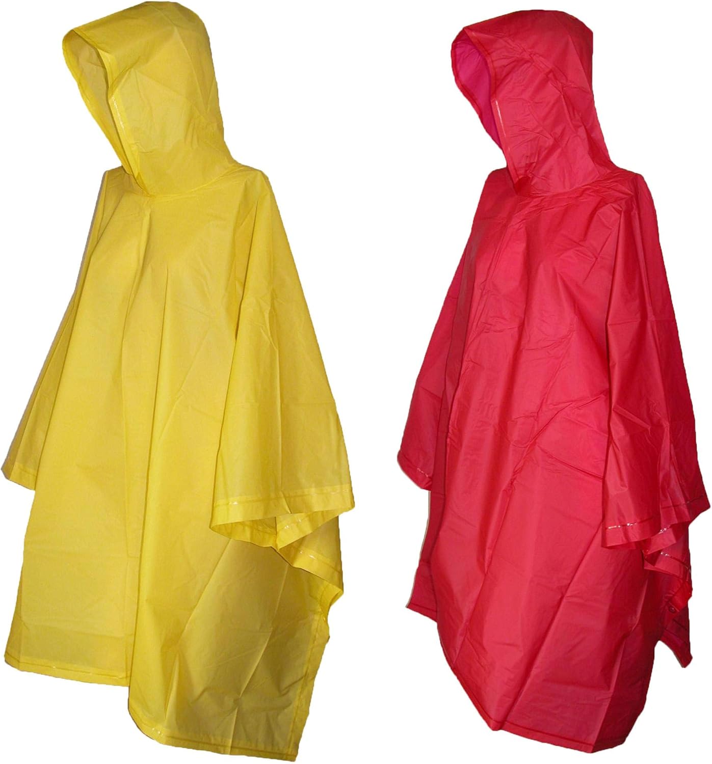 Totes Rain Poncho with Hood (Pack of 2), Red/Yellow Amazon.co.uk Clothing